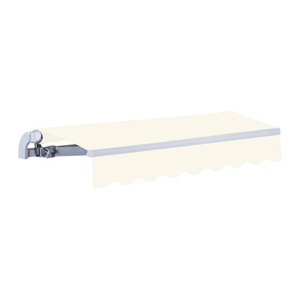 JET-LINE Gelenkarmmarkise aus Aluminium mit UV-Schutz und Wasserbeständigkeit, B: 350 cm, H: 250 cm, Farbe: Anthrazit oder Beige