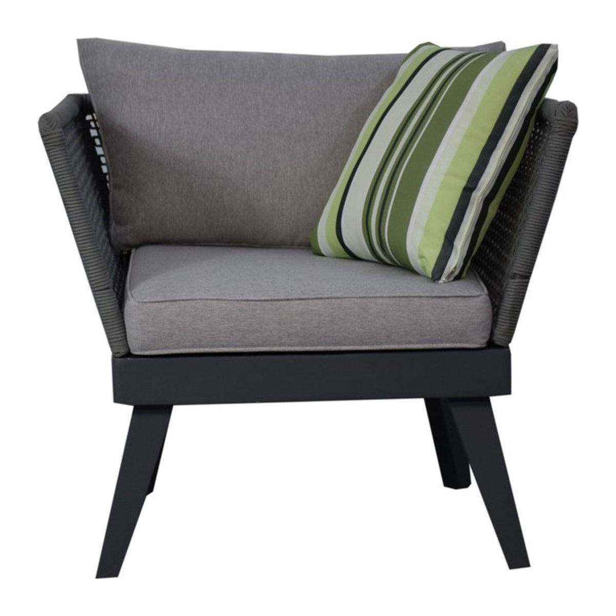 Jet-Line Lounge Sessel CUBA im skandinavischen Design mit Kissen, grau, B/T/H: 87 x 73 x 73 cm - Bild 1