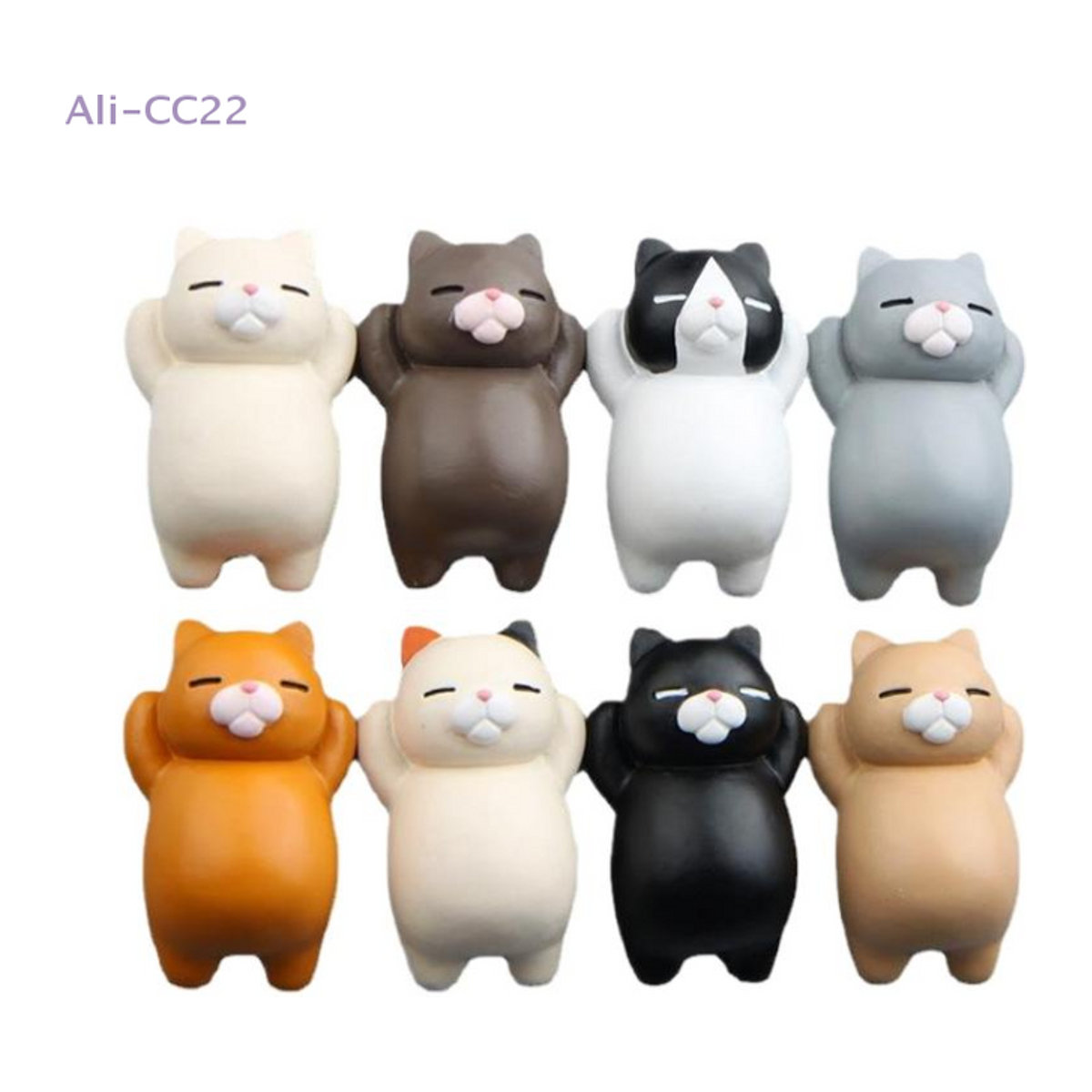 JETTING 3D Cartoon Katze Magnetischer Kühlschrank Aufkleber aus Kunstharz, Mehrfarbig - Bild 1