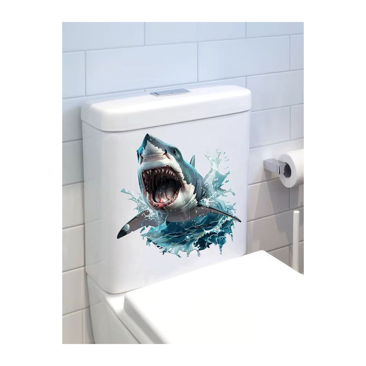 JETTING 3D Hai Wandaufkleber wasserfest selbstklebend maritim blau mehrfarbig - Bild 5