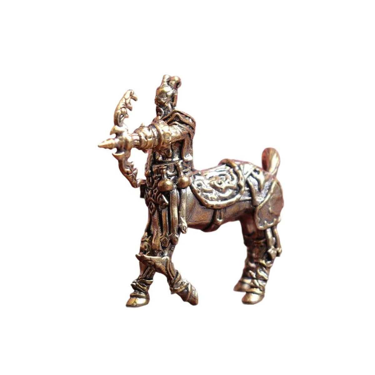 JETTING Centaur Pferdeschwanz Ornament aus Messing in Gold und Braun zur Bürodekoration - Bild 6