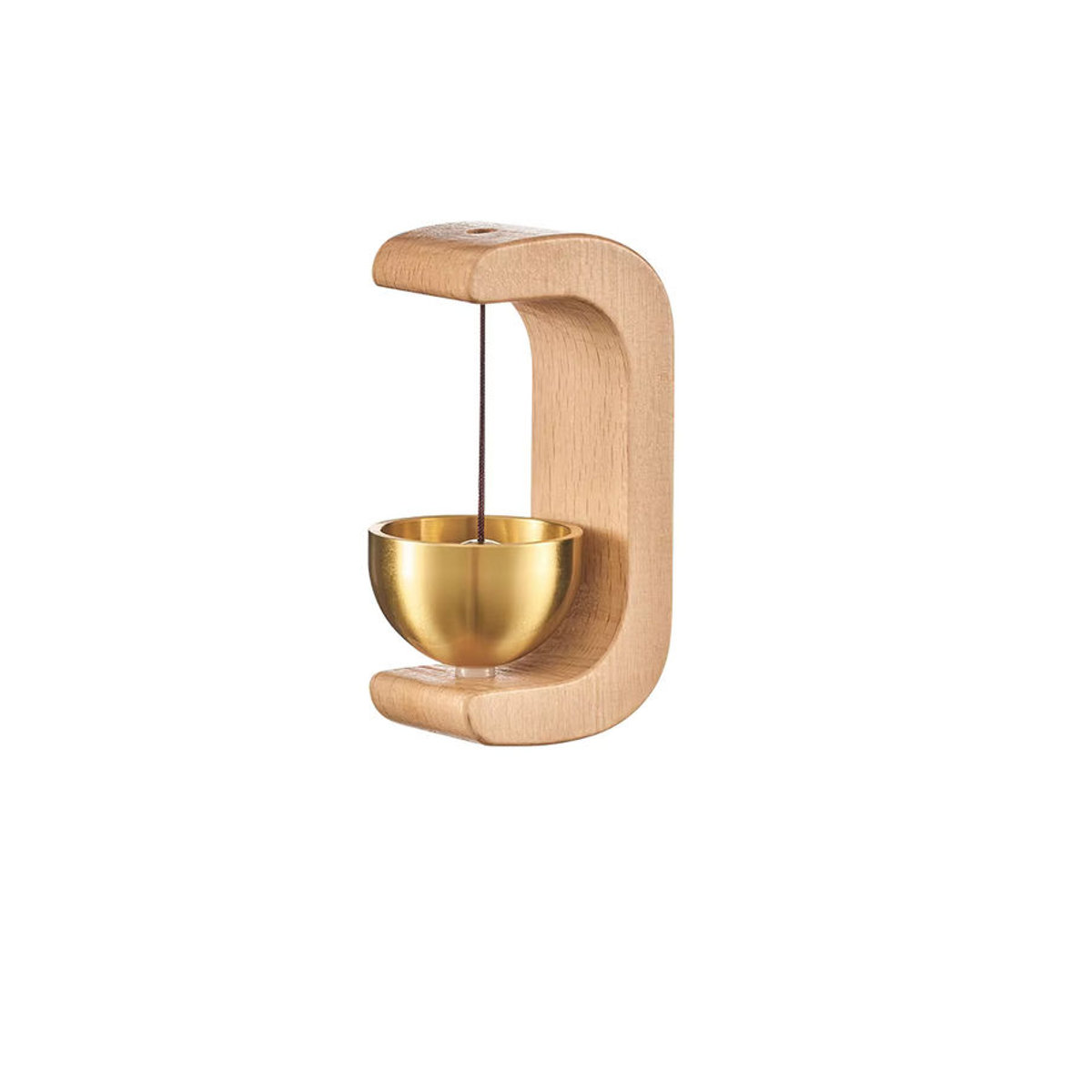 JETTING Dekorative Holz-Türklingel in Gold mit geometrischem Design und Schnur zum Aufhängen - Bild 5