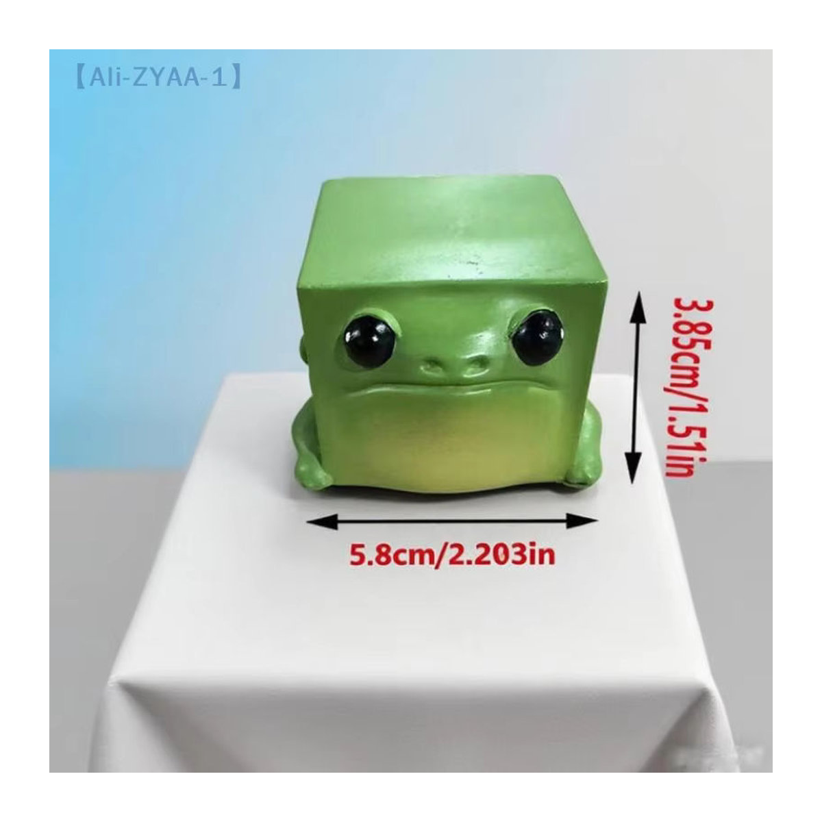 JETTING Frosch-Mini-Statue aus Kunstharz in Grün als dekorative Skulptur für Garten und Heim - Bild 5