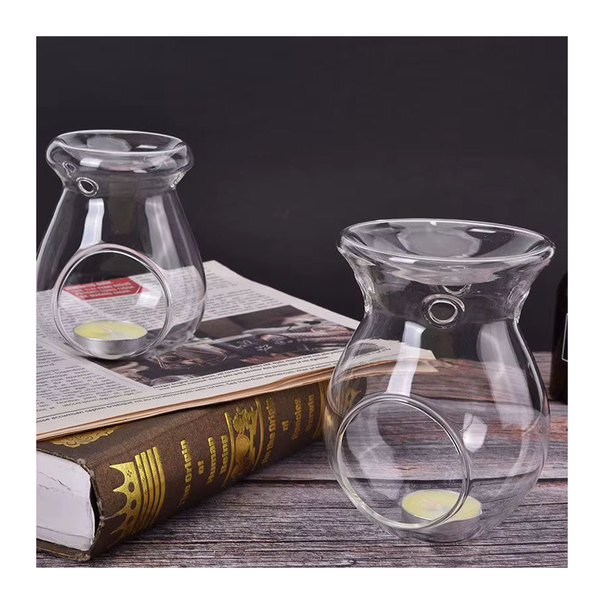 JETTING Glas Teelichthalter in transparentem skandinavischem Design für deine Dekoration - Bild 3