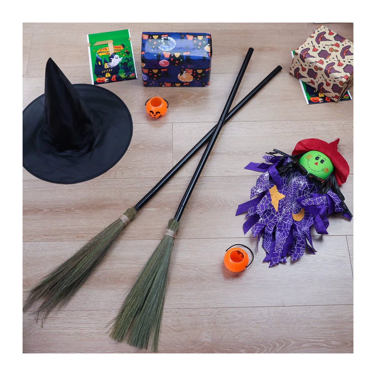 JETTING Halloween Hexenbesen aus Kunststoff in Schwarz für Kinder - Bild 3