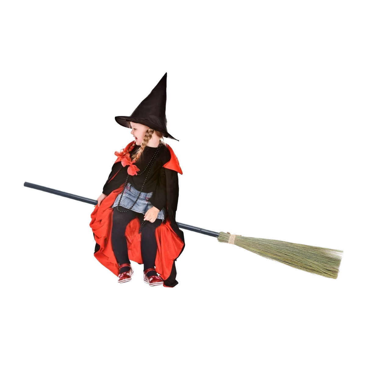 JETTING Halloween Hexenbesen aus Kunststoff in Schwarz für Kinder - Bild 4