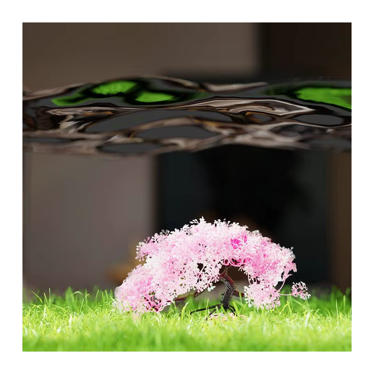 JETTING Künstliche Wasserpflanze in Form eines Baumes für dein Aquarium, Farbe: Rosa - Bild 2