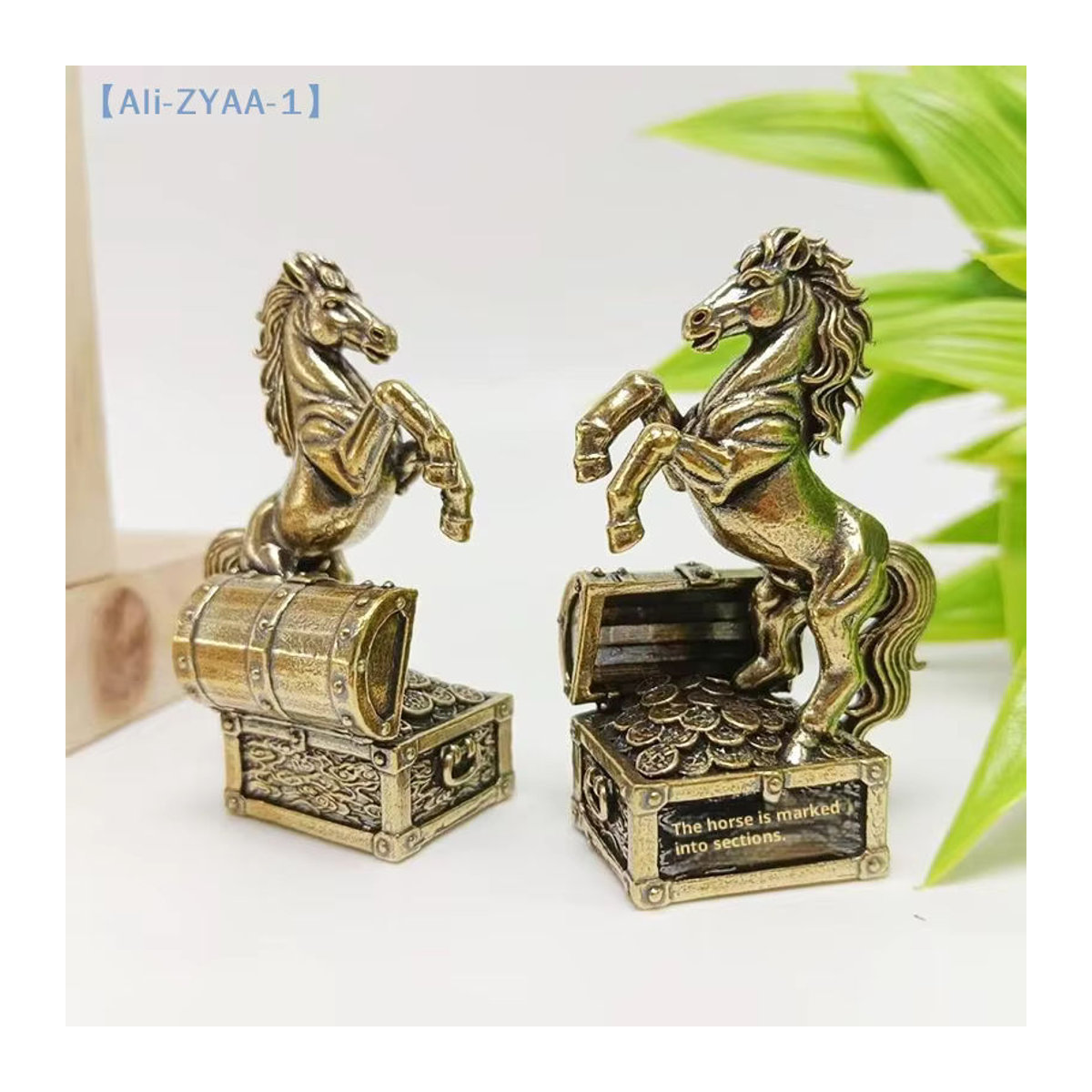 JETTING Messing Pferdestatue Gold Sternzeichen Ornament für Büro und Zuhause - Bild 2