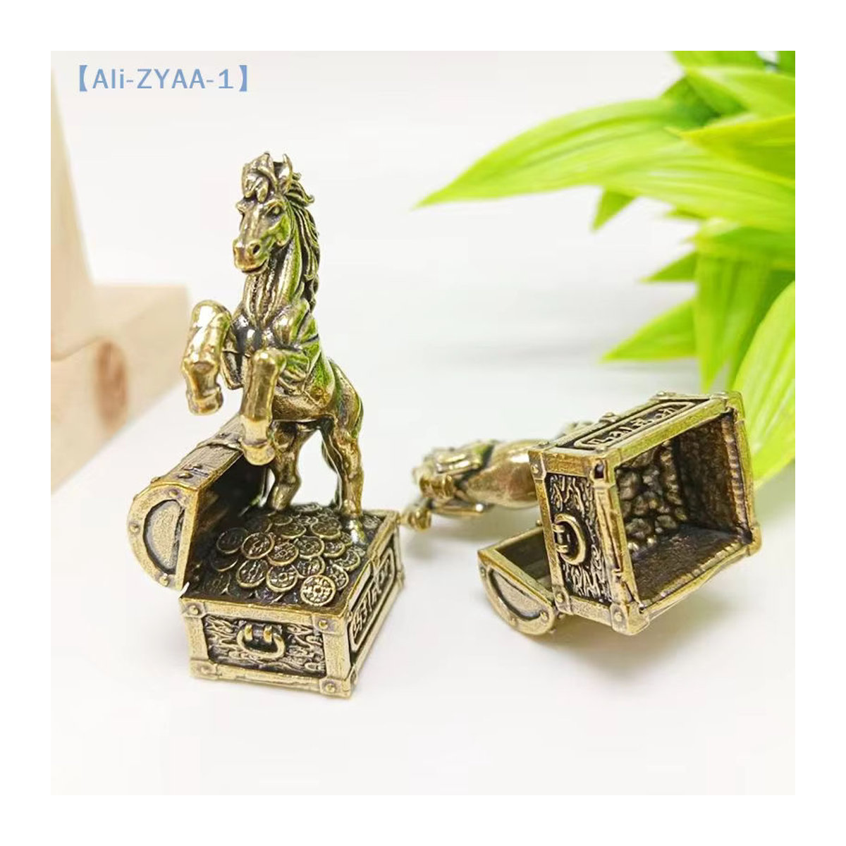 JETTING Messing Pferdestatue Gold Sternzeichen Ornament für Büro und Zuhause - Bild 5