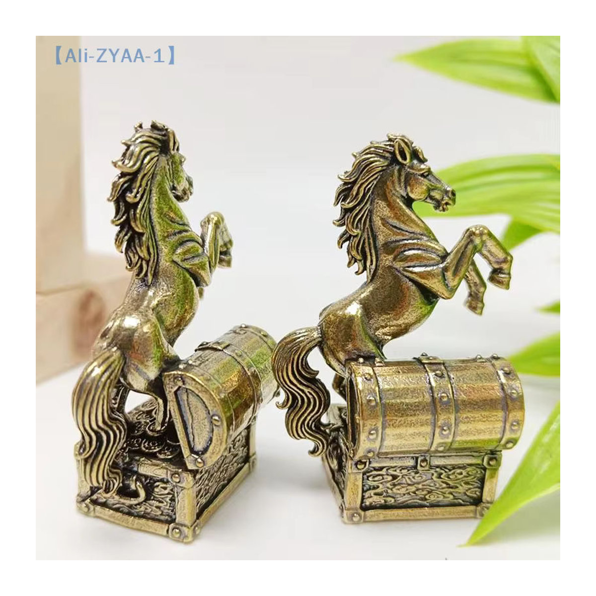 JETTING Messing Pferdestatue Gold Sternzeichen Ornament für Büro und Zuhause - Bild 6