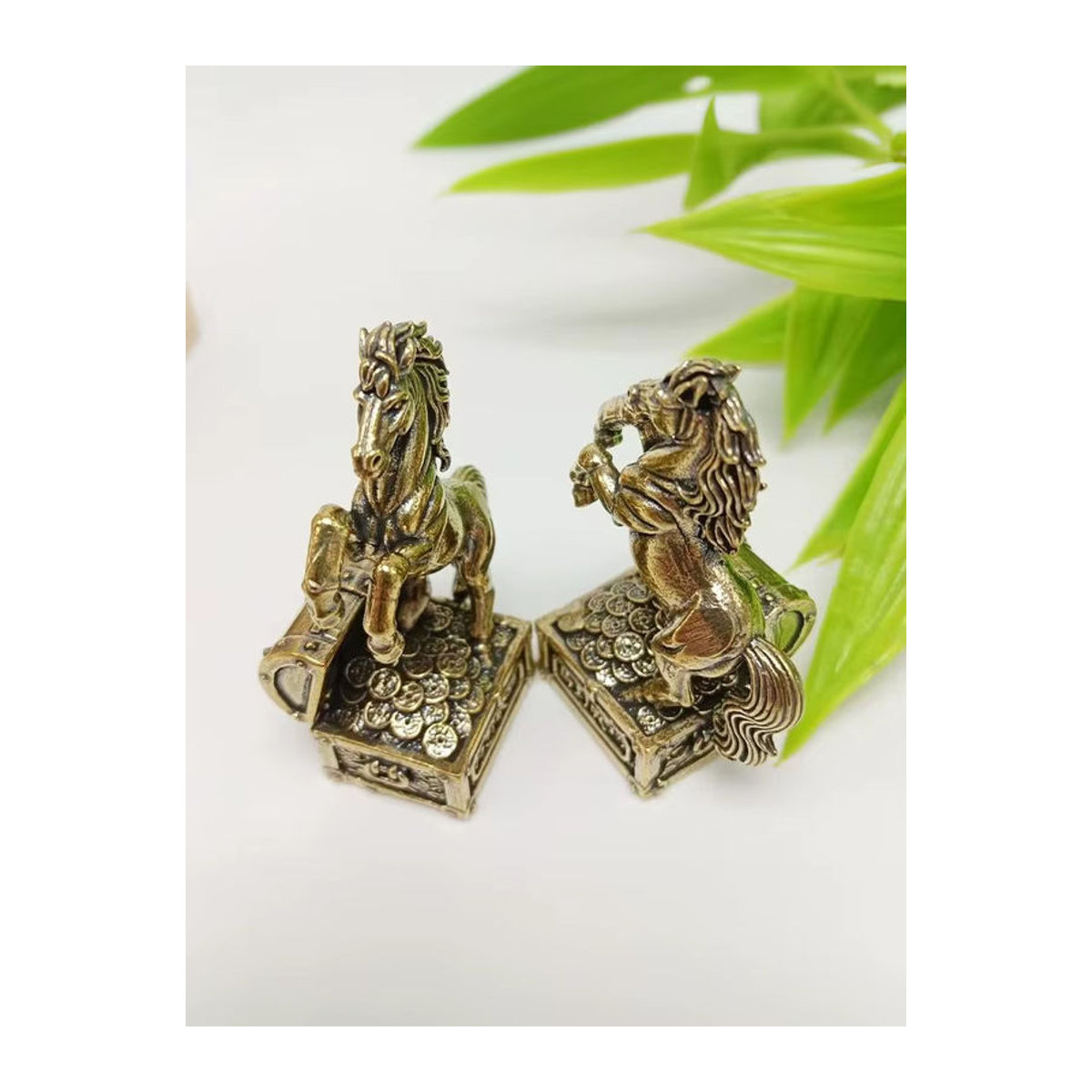 JETTING Messing Pferdestatue Gold Sternzeichen Ornament für Büro und Zuhause - Bild 7