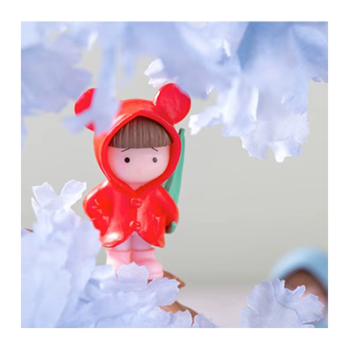 JETTING Miniatur Figuren mit Regenschirm und Regenmantel für Kinder als DIY Garten Ornament Zubehör aus Kunststoff in Mehrfarbig - Bild 2
