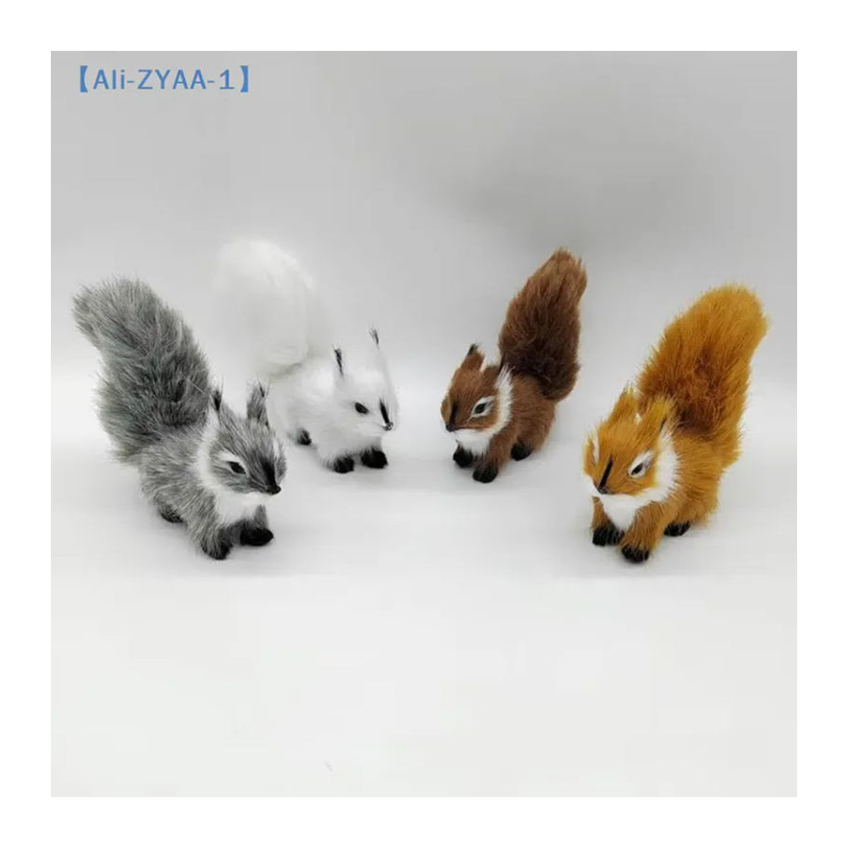 JETTING Miniatur-Plüsch-Eichhörnchen-Ornament als dekorative Kunst-Figur in Mehrfarbig - Bild 2