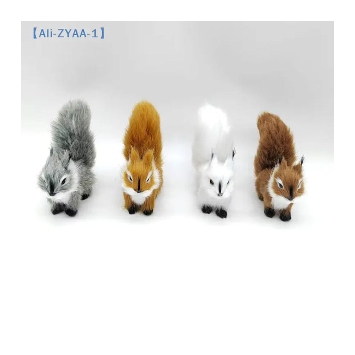 JETTING Miniatur-Plüsch-Eichhörnchen-Ornament als dekorative Kunst-Figur in Mehrfarbig - Bild 3