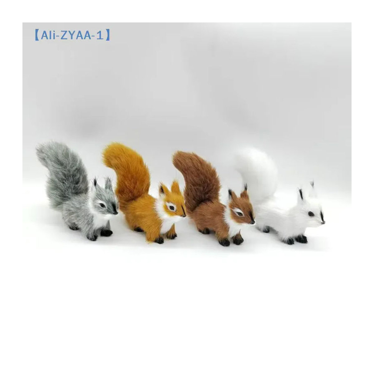 JETTING Miniatur-Plüsch-Eichhörnchen-Ornament als dekorative Kunst-Figur in Mehrfarbig - Bild 4