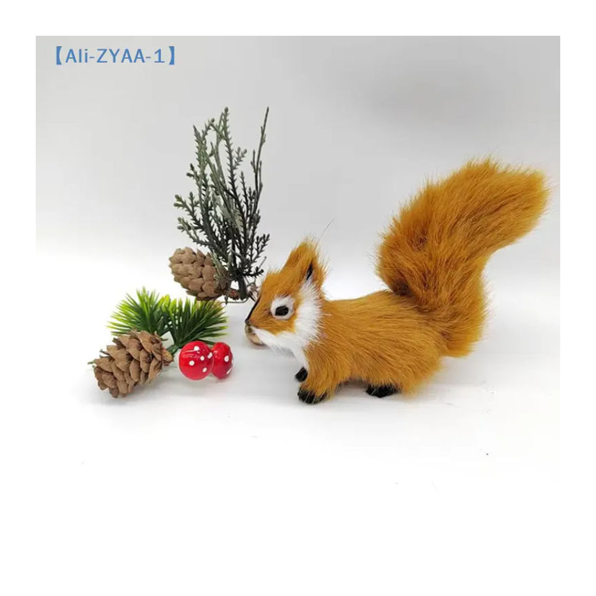 JETTING Miniatur-Plüsch-Eichhörnchen-Ornament als dekorative Kunst-Figur in Mehrfarbig - Bild 5