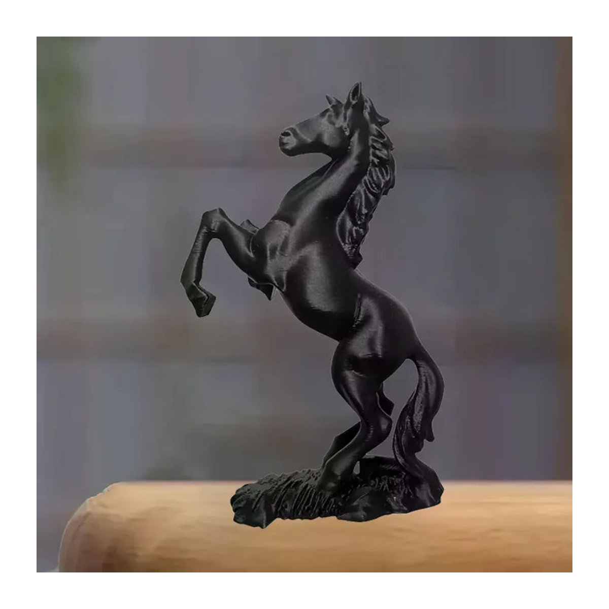 JETTING Pegasus-Skulptur aus Kunststoff in Schwarz als moderne Tierkunst-Dekoration - Bild 5
