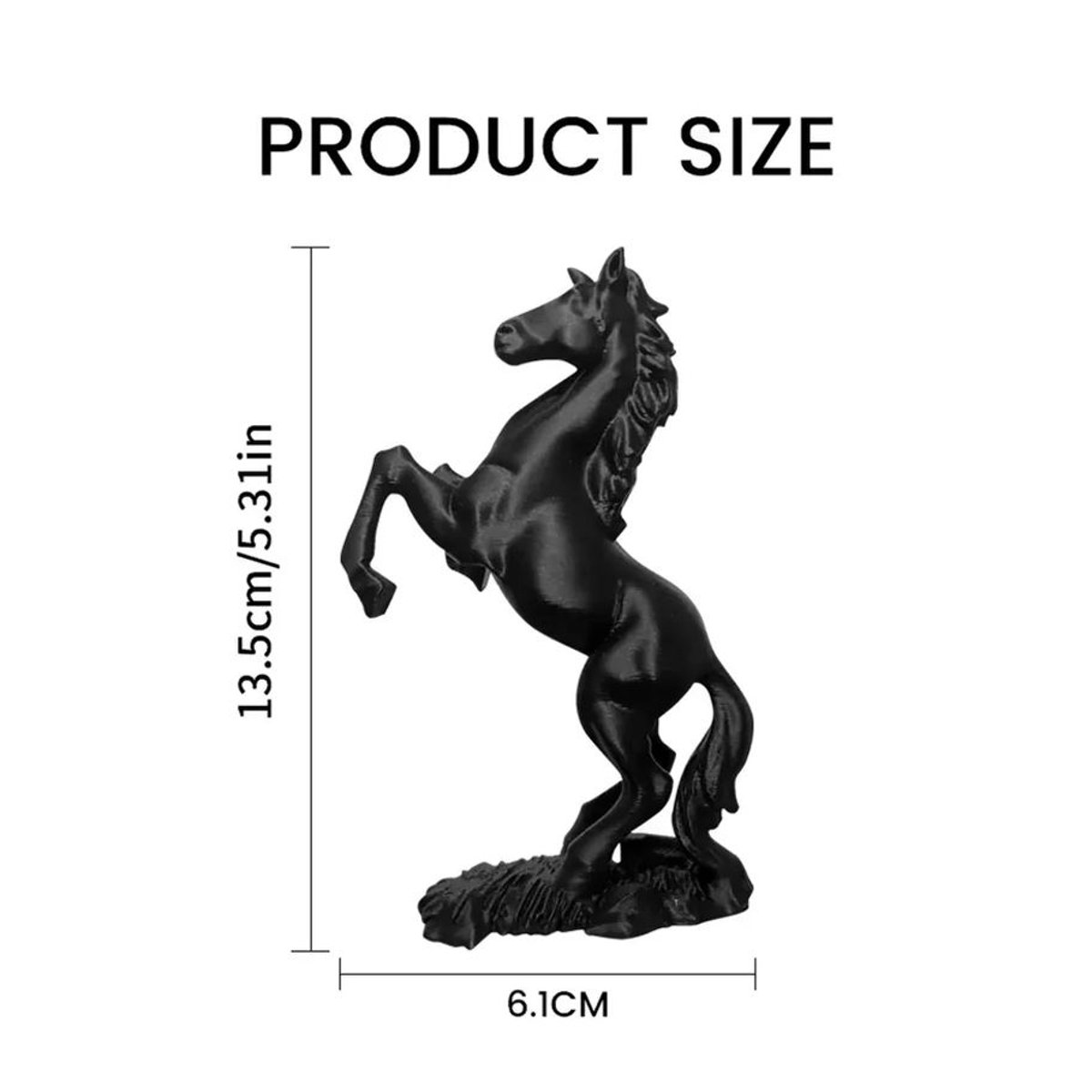JETTING Pegasus-Skulptur aus Kunststoff in Schwarz als moderne Tierkunst-Dekoration - Bild 6
