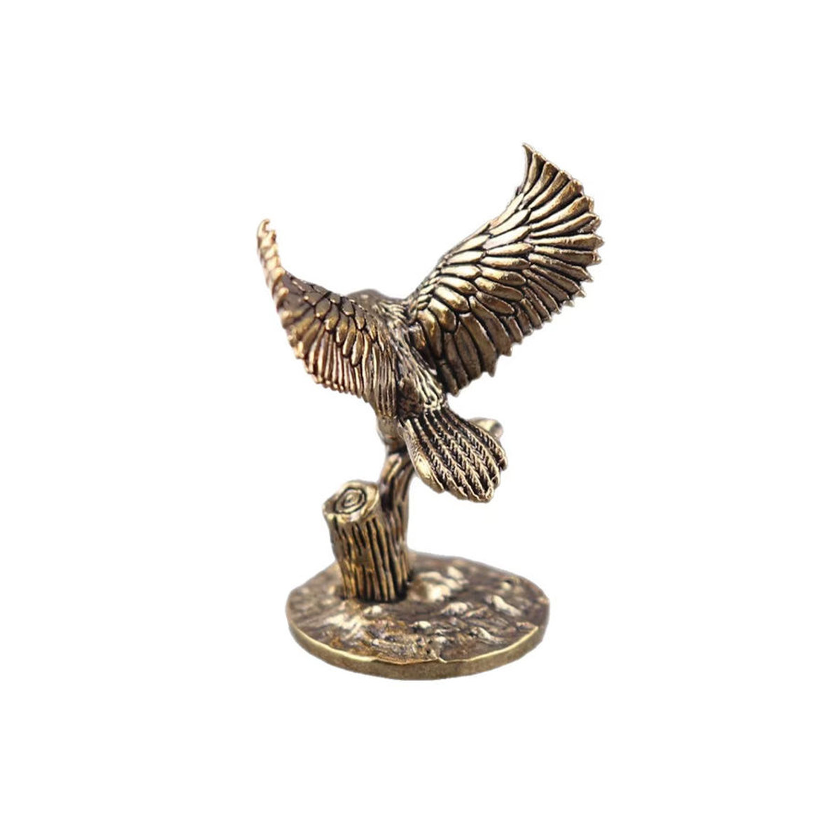 JETTING Retro Eulen-Figur aus Messing in Gold als antikes Desktop-Ornament für deine Dekoration - Bild 2
