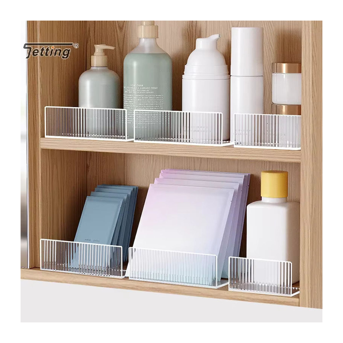 JETTING Selbstklebendes Wandregal aus transparentem Acryl für Figuren und Aromatherapie-Halter, minimalistisches Design - Bild 4