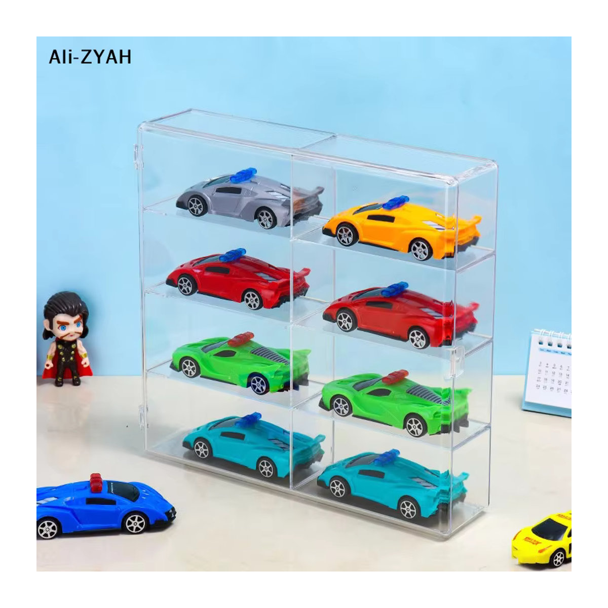 JETTING Wandmontierte Acryl-Auto-Vitrine für Modellautos, Transparente Aufbewahrungsbox aus Kunststoff, Rechteckig - Bild 1
