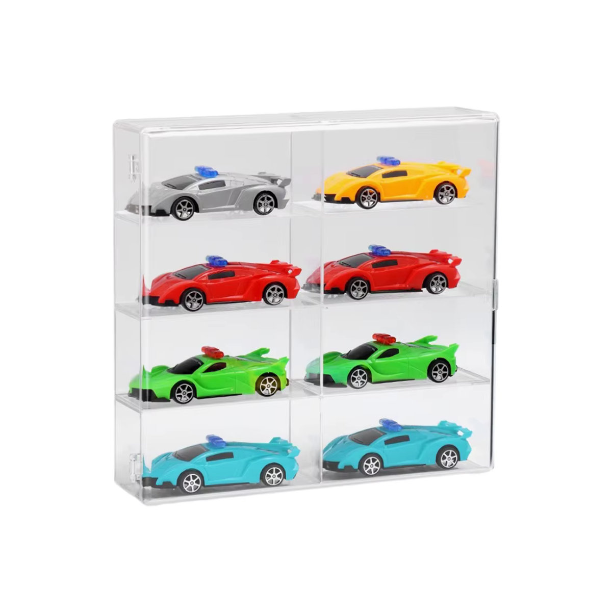 JETTING Wandmontierte Acryl-Auto-Vitrine für Modellautos, Transparente Aufbewahrungsbox aus Kunststoff, Rechteckig - Bild 5
