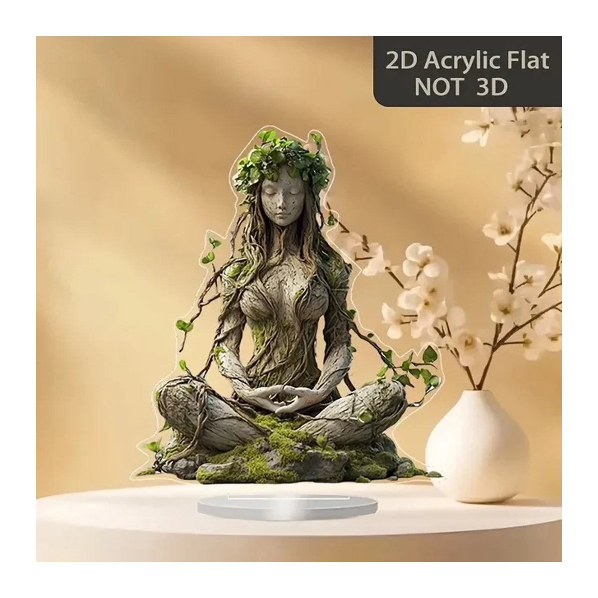 Jiahomily Bohemian Göttin Statue als dekorative Kunstfigur für Meditation und Yoga in Mehrfarbig - Bild 1