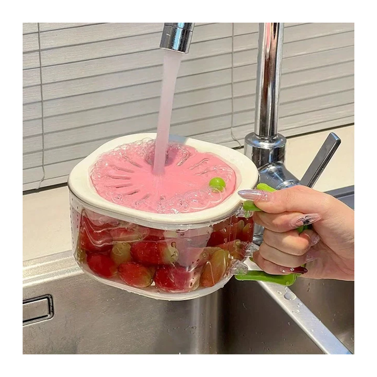 Jiang Yan Abflusskorb für Waschbecken und Wasserhähne in Braun und Weiß - Bild 1