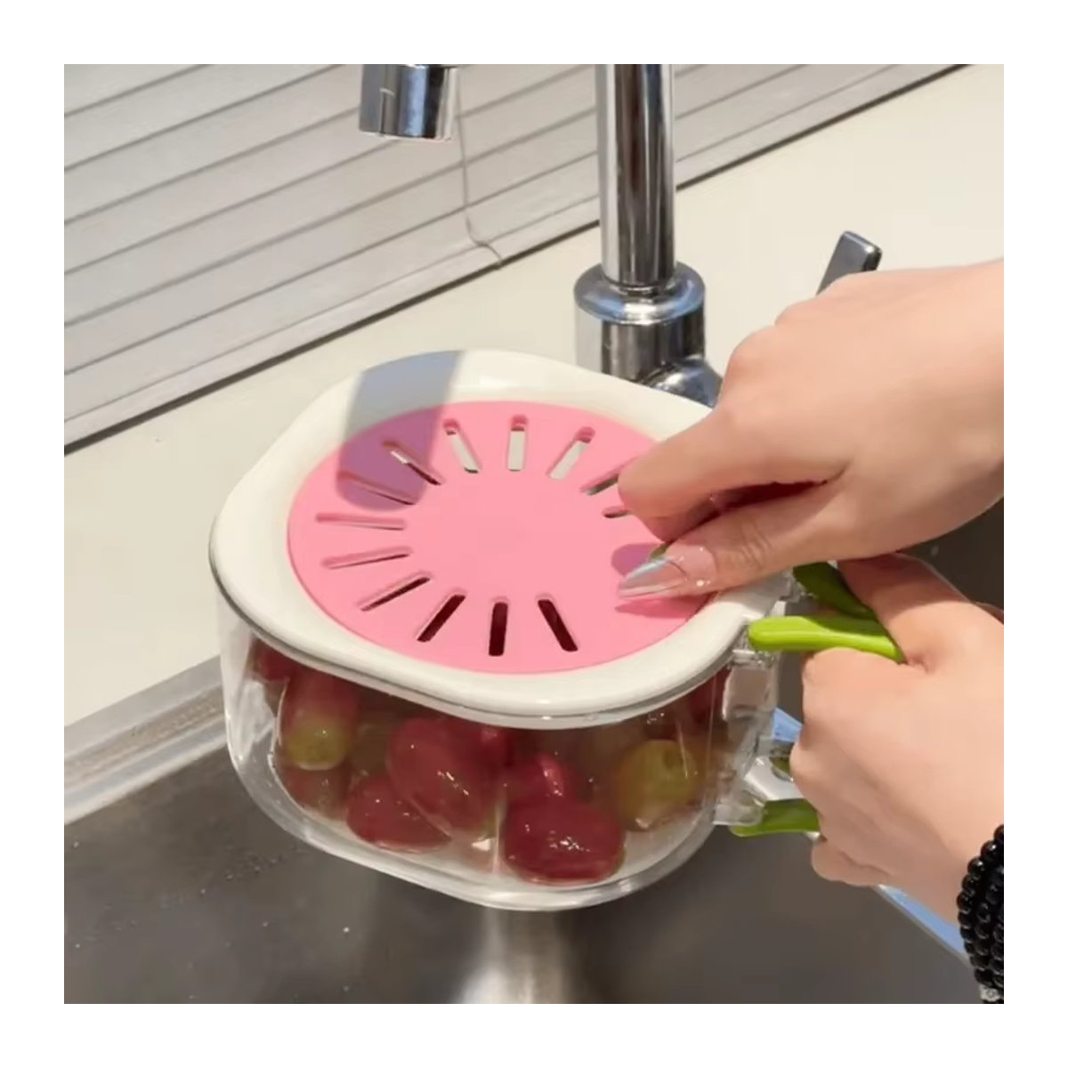 Jiang Yan Abflusskorb für Waschbecken und Wasserhähne in Braun und Weiß - Bild 2