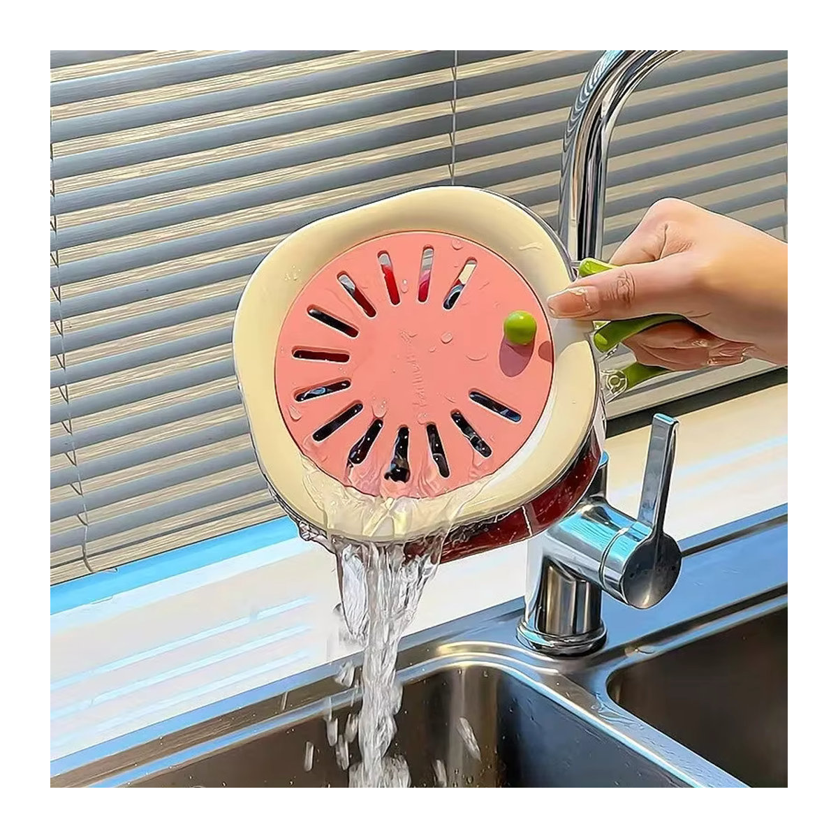 Jiang Yan Abflusskorb für Waschbecken und Wasserhähne in Braun und Weiß - Bild 3
