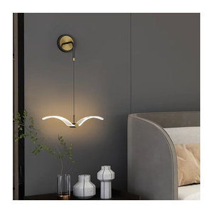 JIANKEXING Art-Deco Möwen Kronleuchter in Weiß mit neutralweißem Licht für Esszimmer, Küche und Schlafzimmer