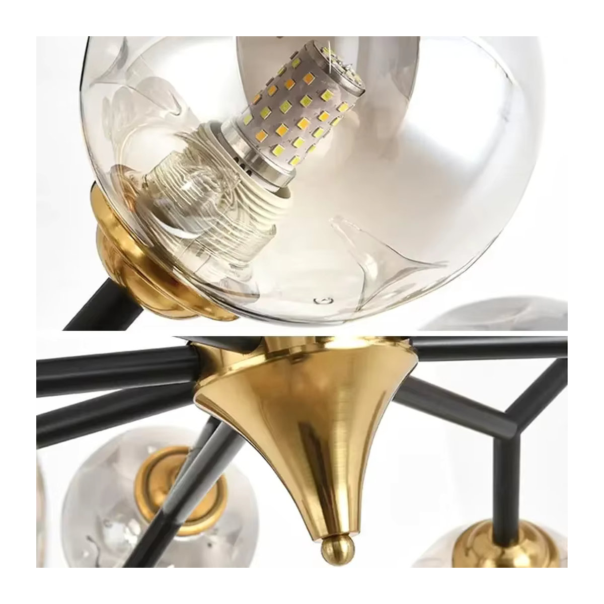 JIANKEXING Designer-Kronleuchter aus buntem Glas mit LED-Beleuchtung in modernem Design - Bild 4