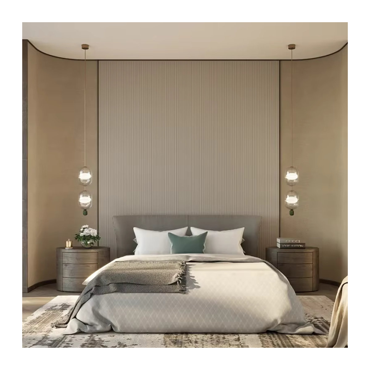 JIANKEXING Glas Kronleuchter Modern Minimalistisch in Grau - Bild 3