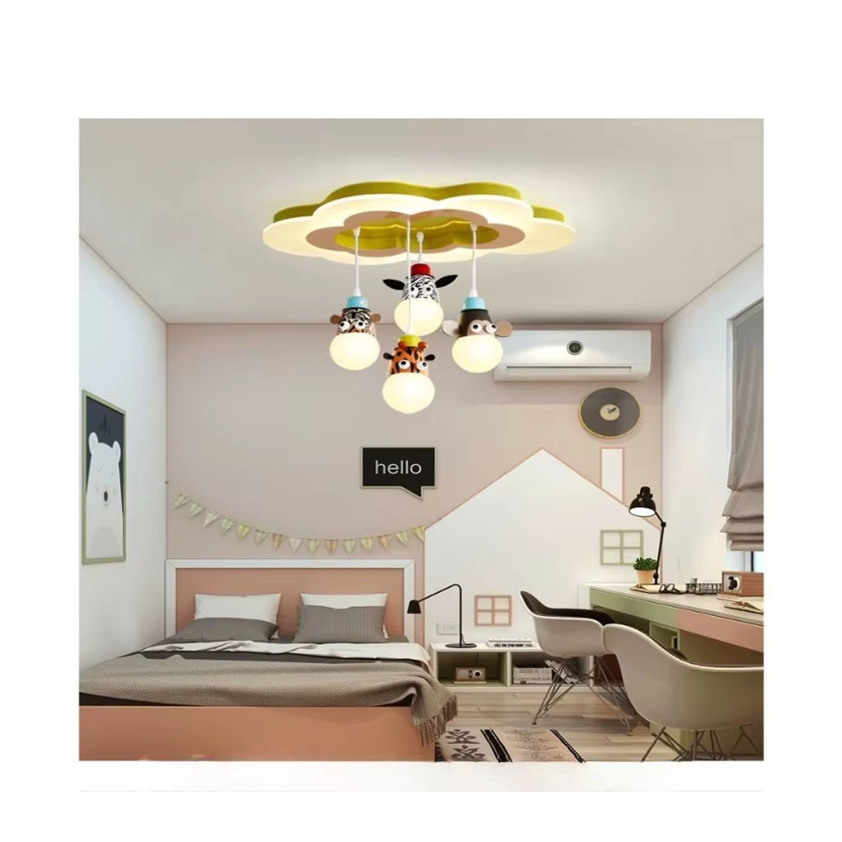 JIANKEXING Kinderzimmer Deckenleuchte mit buntem Tiermotiv für Jungen - Bild 3