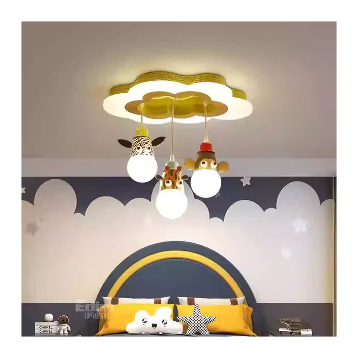 JIANKEXING Kinderzimmer Deckenleuchte mit buntem Tiermotiv für Jungen - Bild 4