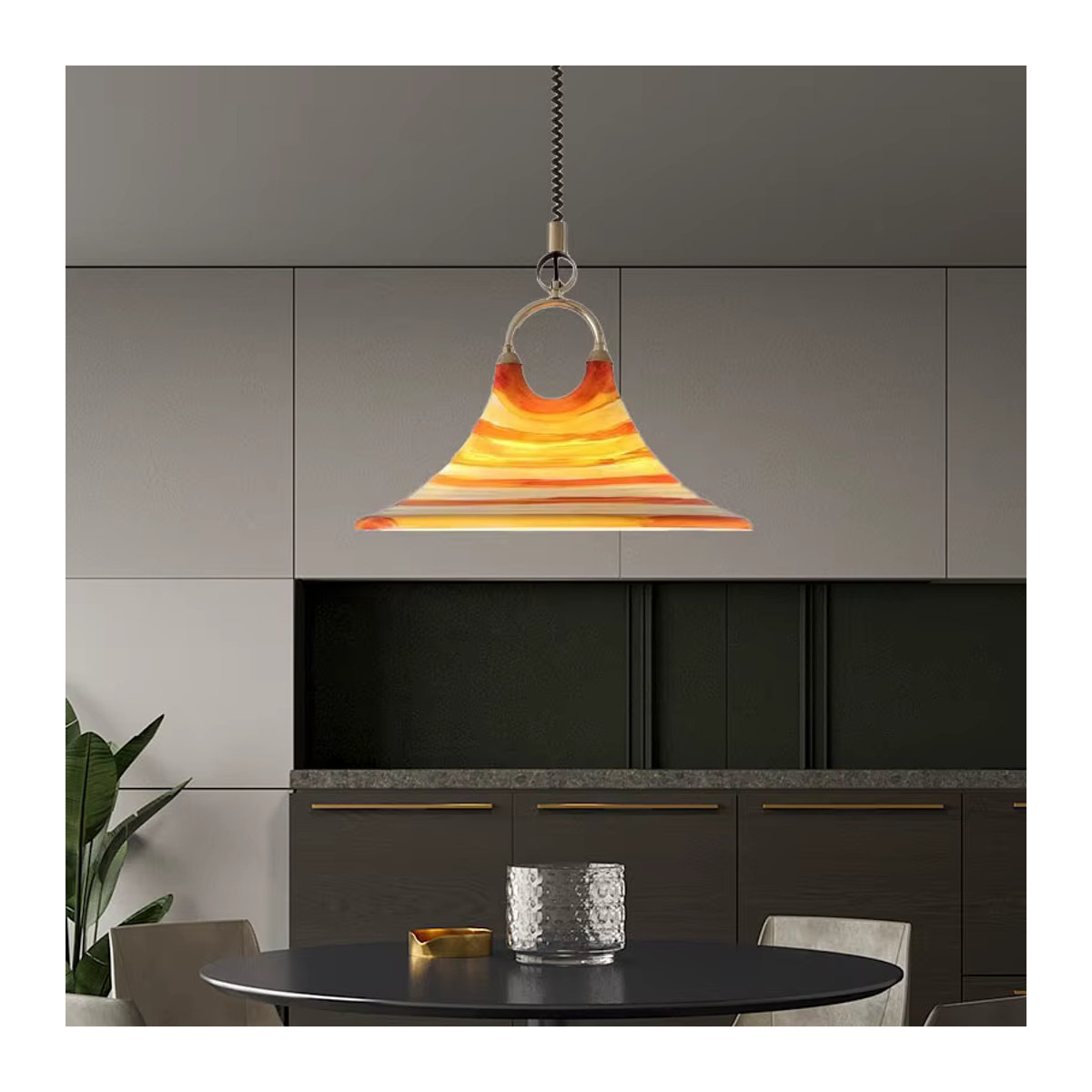JIANKEXING LED Acryl Anhänger Kronleuchter in Orange im Modernen Retro-Stil - Bild 2