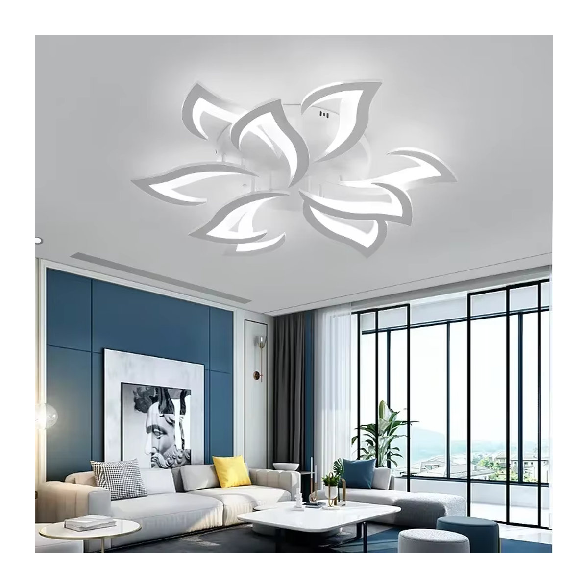 JIANKEXING LED Deckenlampe Nordic Modern aus Acryl in Weiß mit einstellbarer Helligkeit - Bild 4