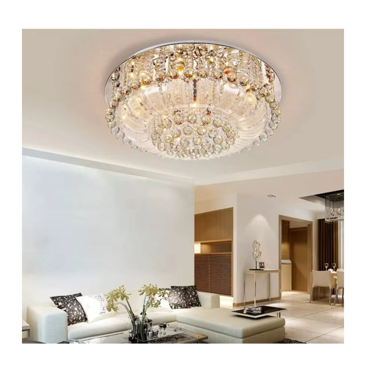 JIANKEXING LED Kristall Kronleuchter in Chrom im klassischen italienischen Luxus-Design für Wohnzimmer, Restaurant oder Schlafzimmer - Bild 3