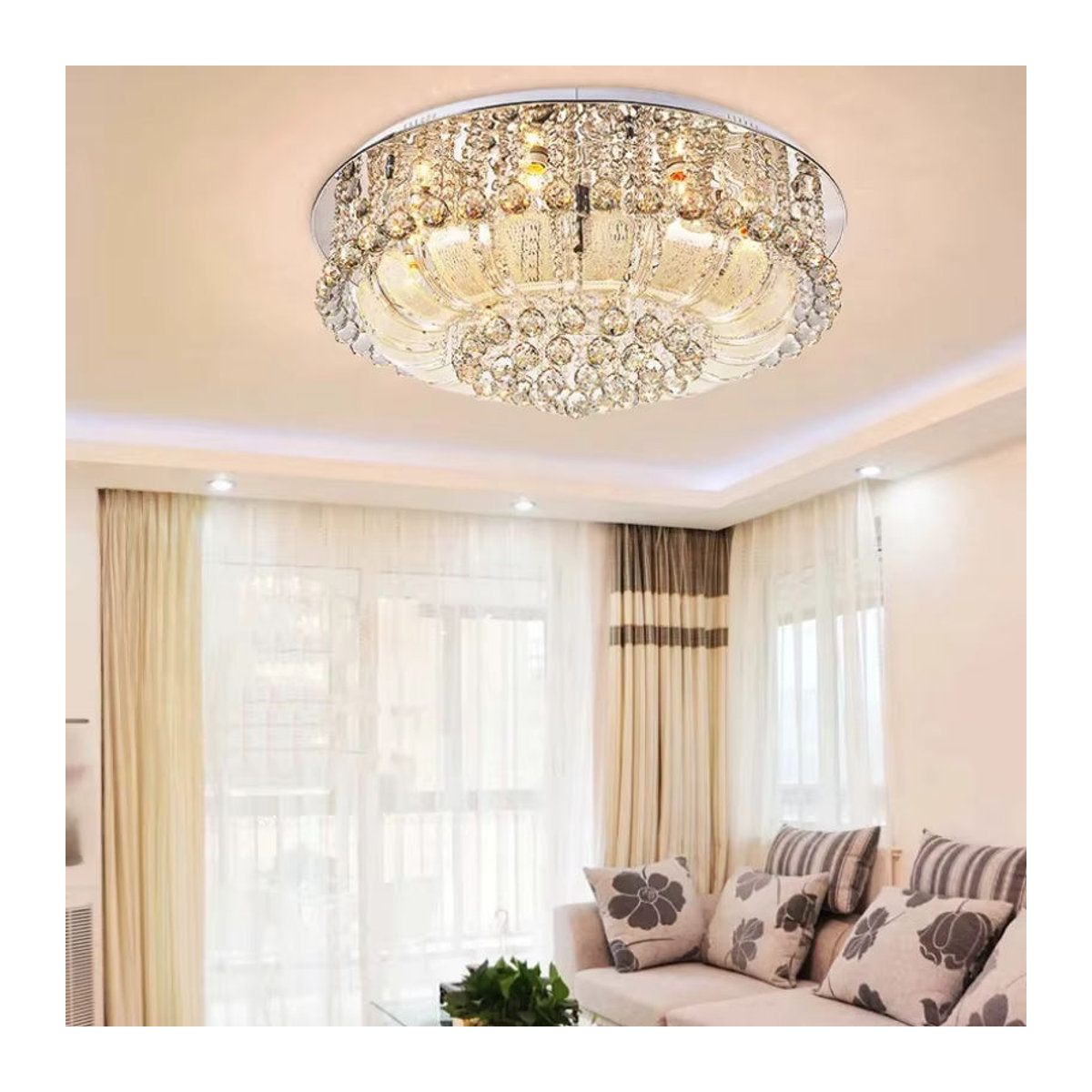 JIANKEXING LED Kristall Kronleuchter in Chrom im klassischen italienischen Luxus-Design für Wohnzimmer, Restaurant oder Schlafzimmer - Bild 4
