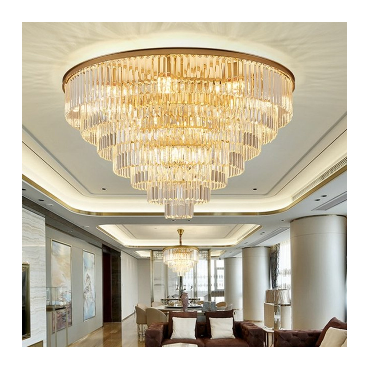 JIANKEXING LED Kristall Kronleuchter Modern in Chrom und Glas für Esszimmer, Schlafzimmer oder Hotel - Bild 1