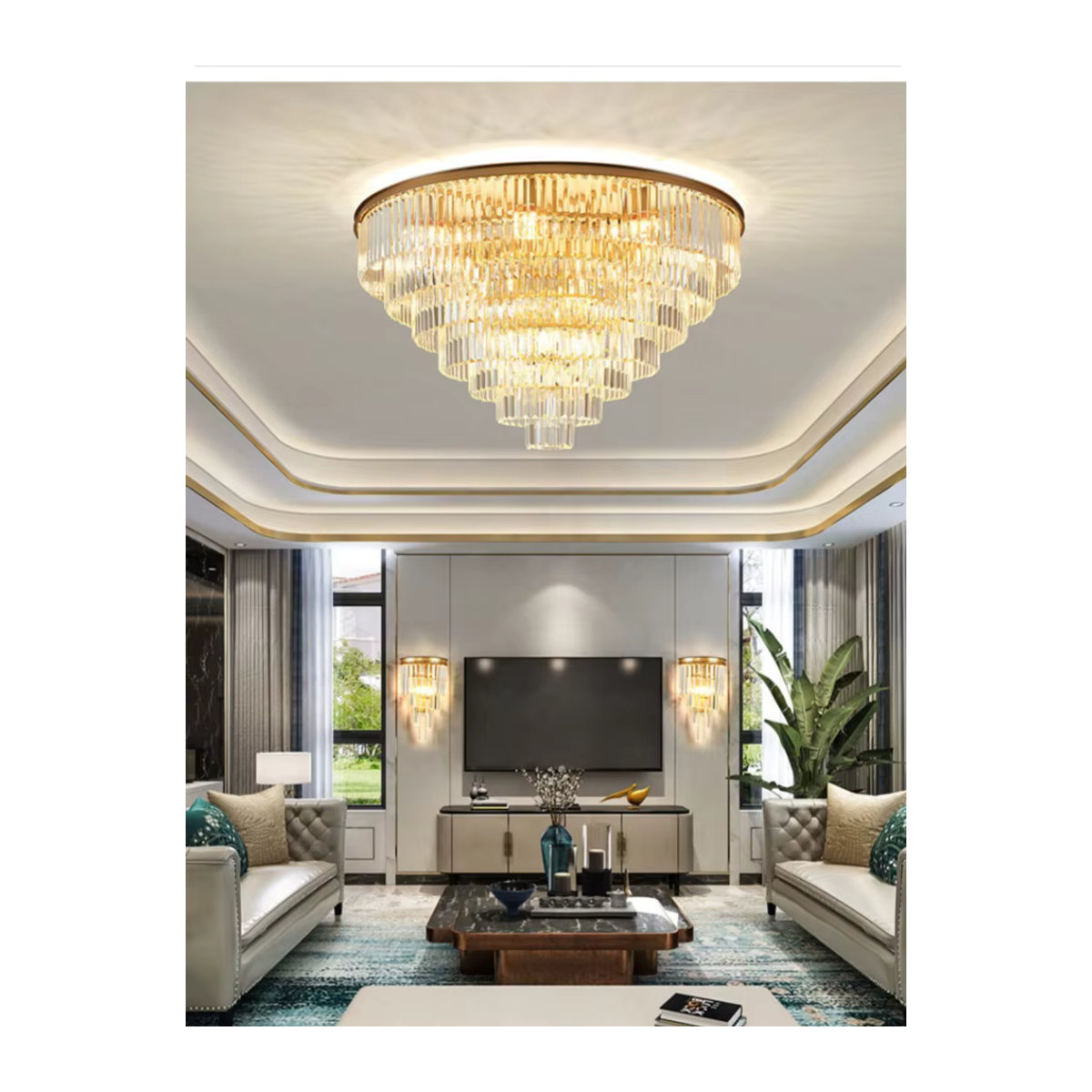 JIANKEXING LED Kristall Kronleuchter Modern in Chrom und Glas für Esszimmer, Schlafzimmer oder Hotel - Bild 7