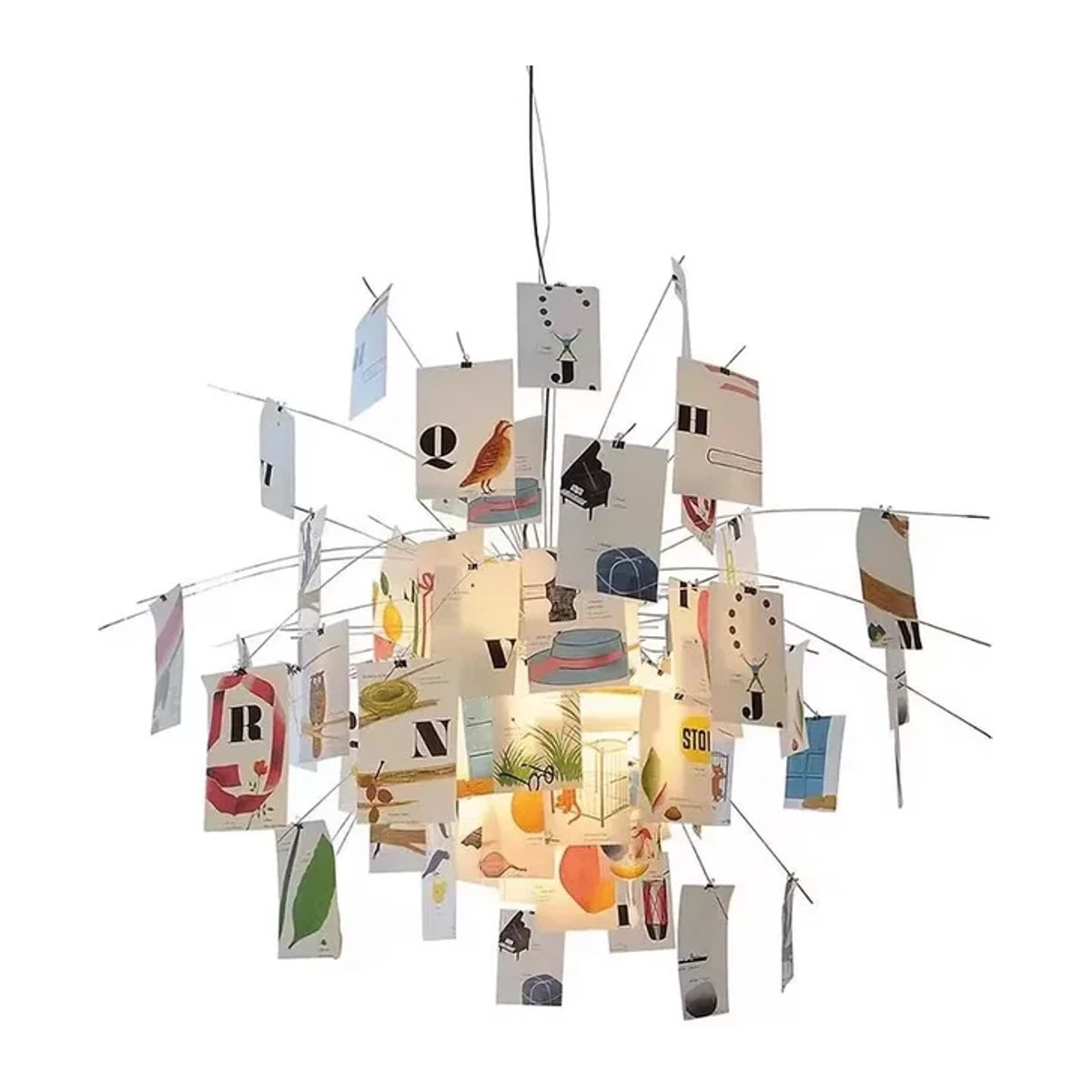 JIANKEXING LED Kronleuchter im französischen Stil aus buntem Papier für Wohnzimmer und Schlafzimmer - Bild 1