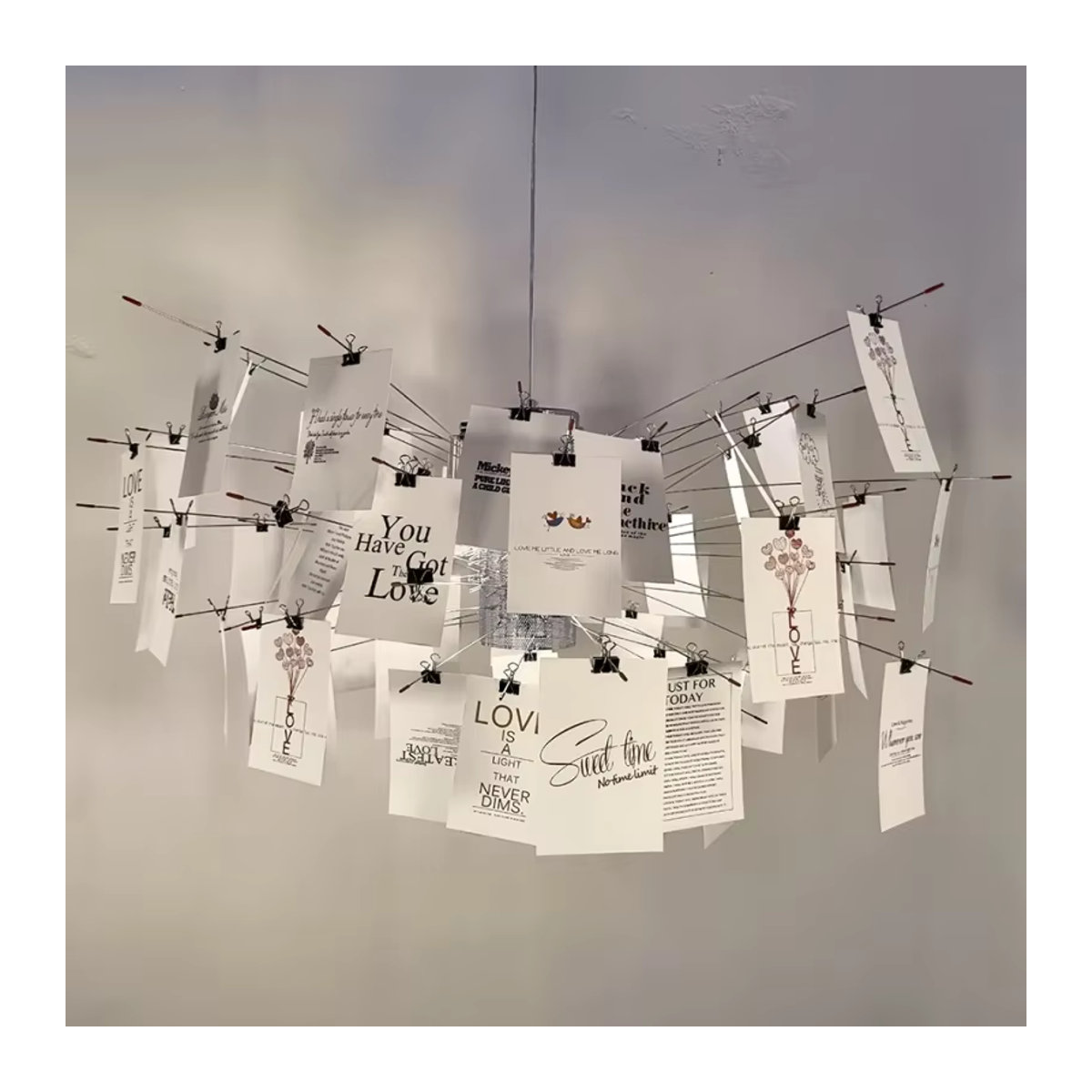 JIANKEXING LED Kronleuchter im französischen Stil aus buntem Papier für Wohnzimmer und Schlafzimmer - Bild 4