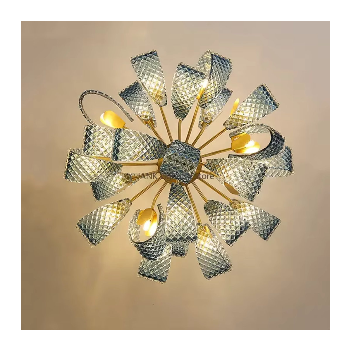 JIANKEXING LED Pendelleuchte aus blauem Glas im modernen Design - Bild 3