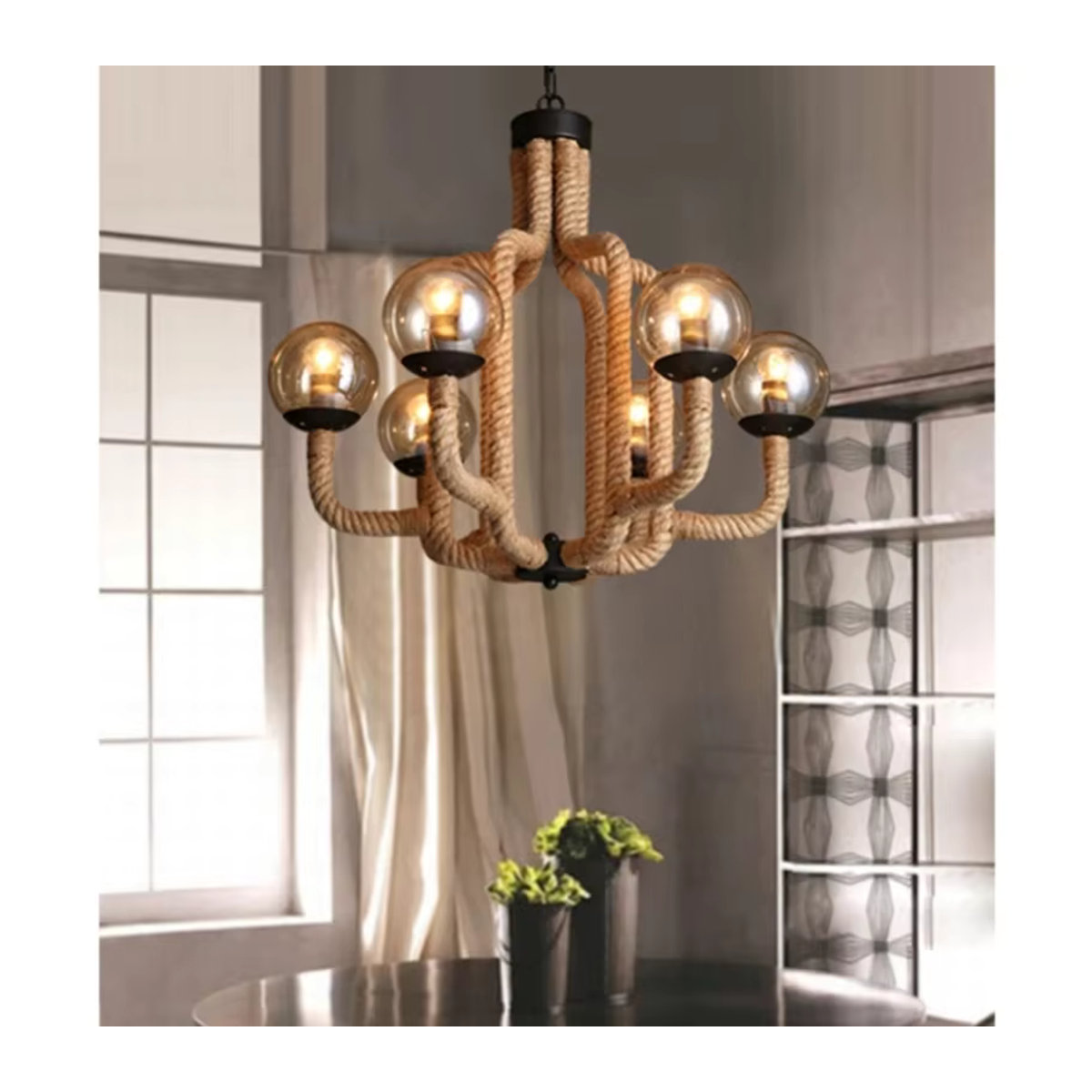 JIANKEXING LED Pendelleuchte im Industrial Design aus Glas für Restaurant, Café und Schlafzimmer in Schwarz oder Weiß - Bild 1