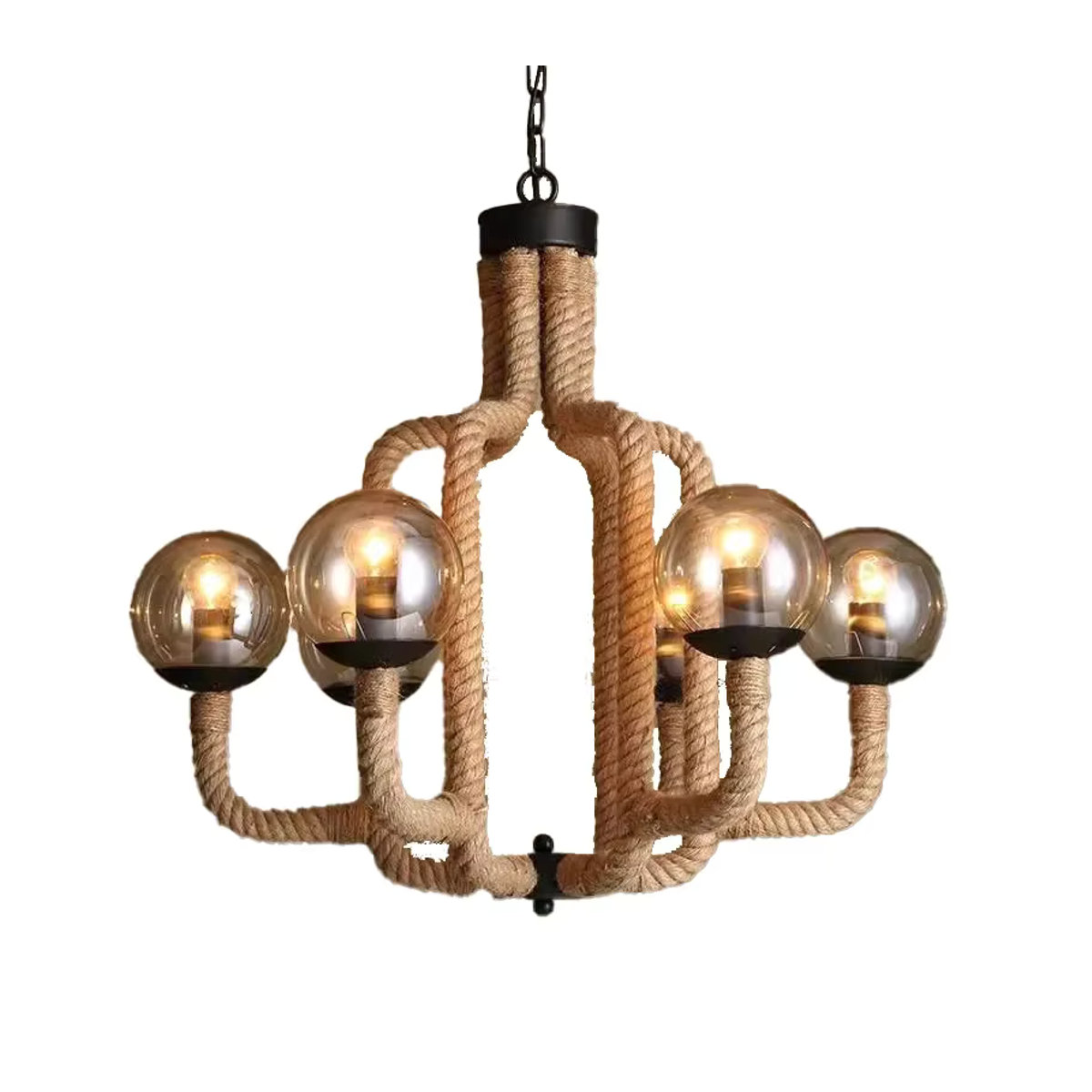 JIANKEXING LED Pendelleuchte im Industrial Design aus Glas für Restaurant, Café und Schlafzimmer in Schwarz oder Weiß - Bild 2