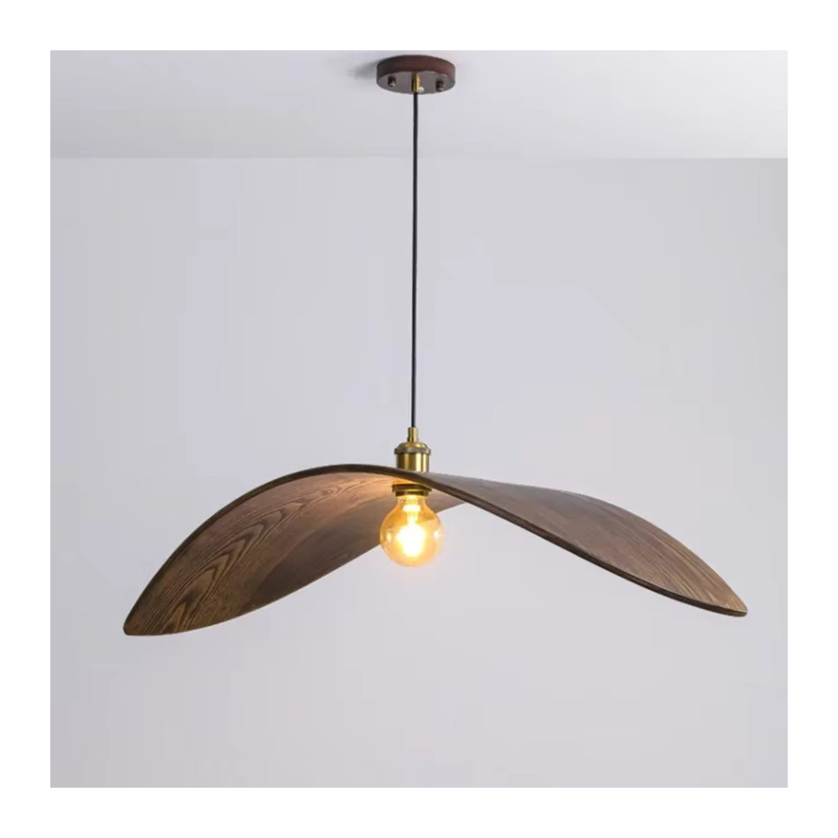 JIANKEXING LED-Pendelleuchte in Walnuss im modernen minimalistischen Retro-Design - Bild 1