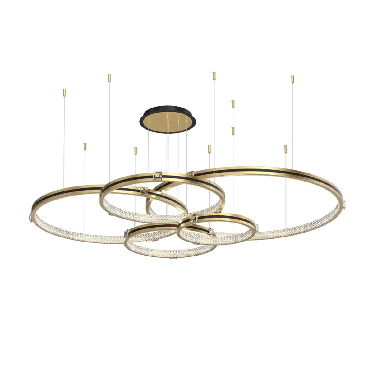 JIANKEXING LED Ring Kronleuchter aus Aluminium für Wohnzimmer und Loft im modernen Design - Bild 4