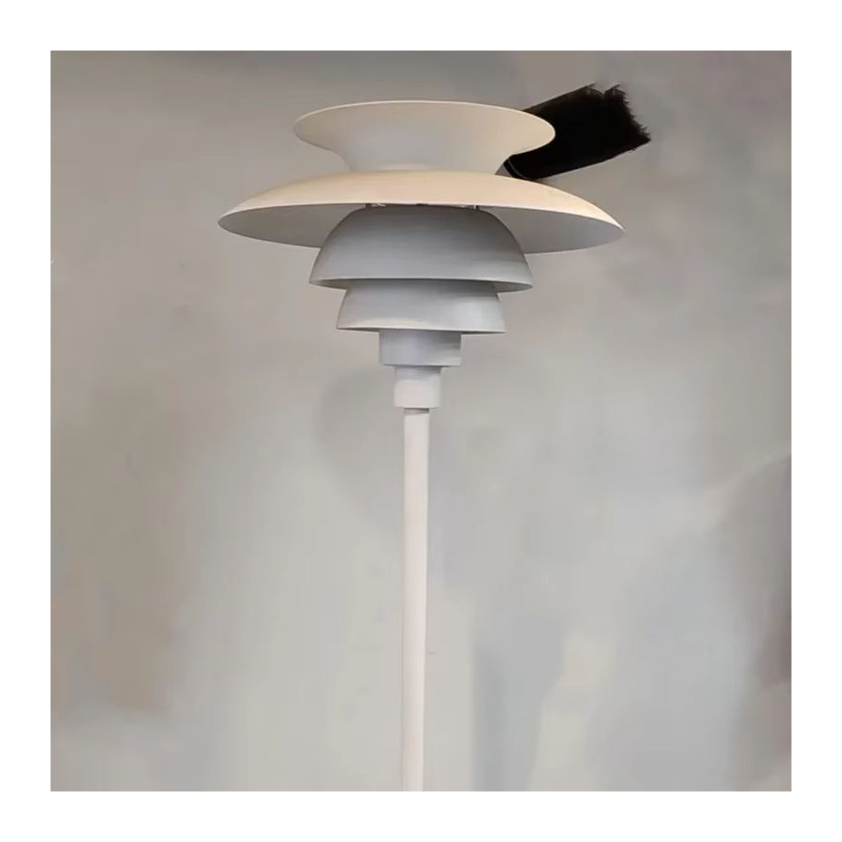 JIANKEXING LED Stehlampe in Weiß aus Aluminium und Eisen im skandinavischen Design mit 5-lagiger Platte - Bild 3