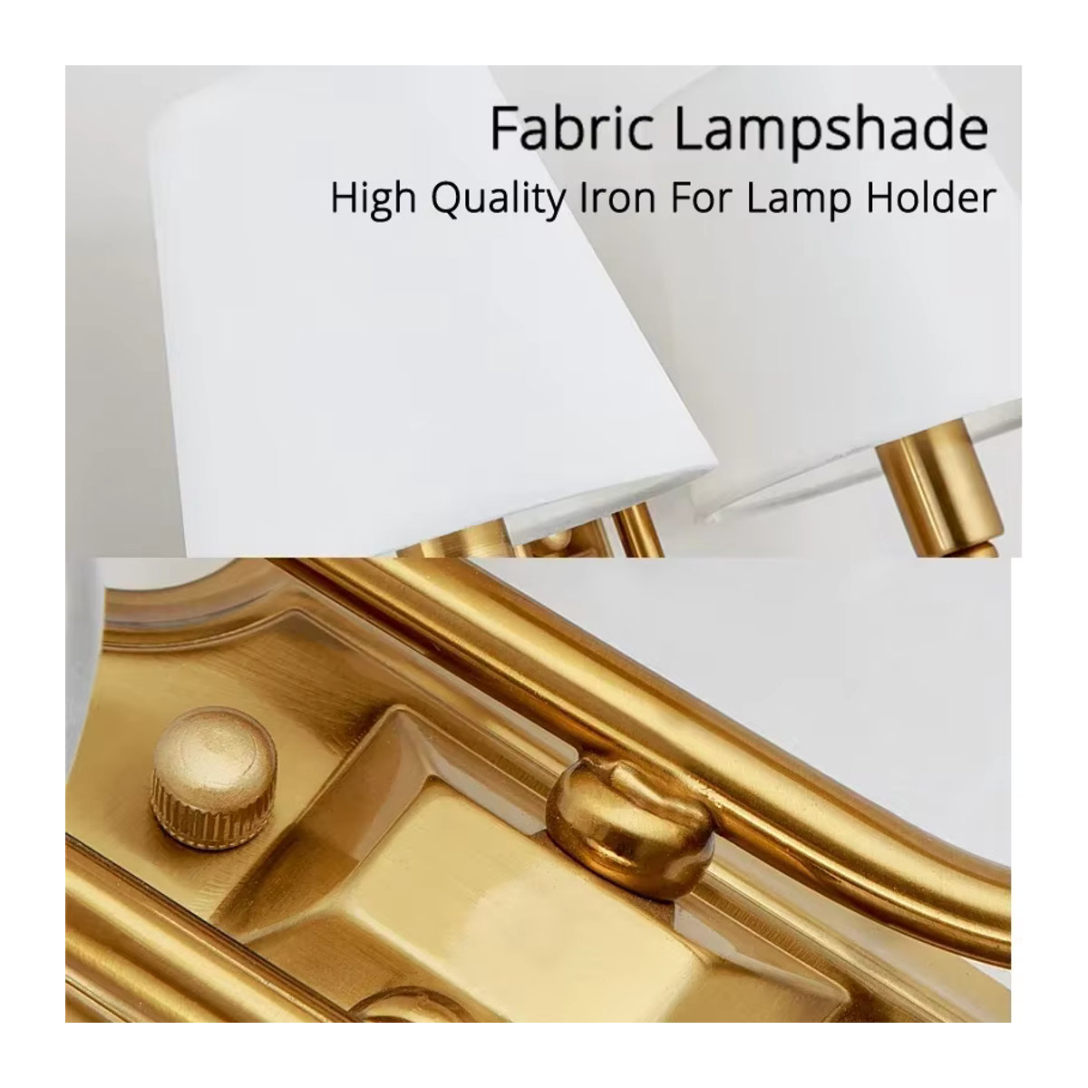 JIANKEXING LED Wandleuchte in Kupfer-Optik mit farbigem Licht im europäischen Stil für Wohnzimmer und Schlafzimmer - Bild 5